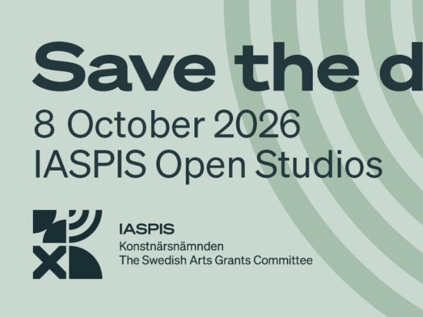 Flygblad för IASPIS öppna ateljéer hösten 2026