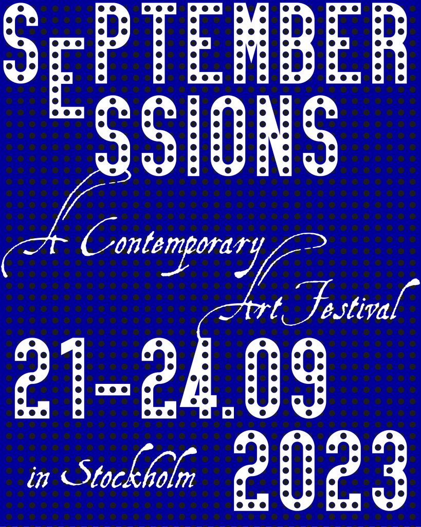 Flyer för konstfestivalen September Sessions 2023.
