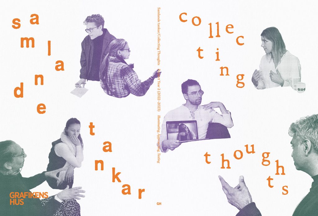 Book cover with collage of images and text