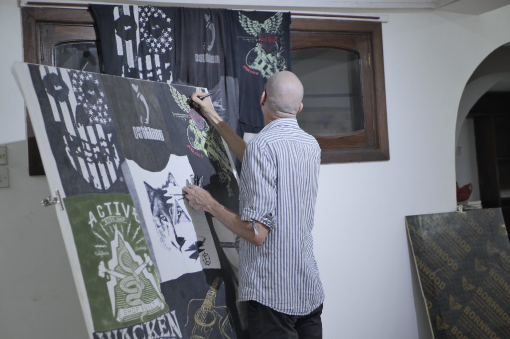Jan van Esch i sin studio